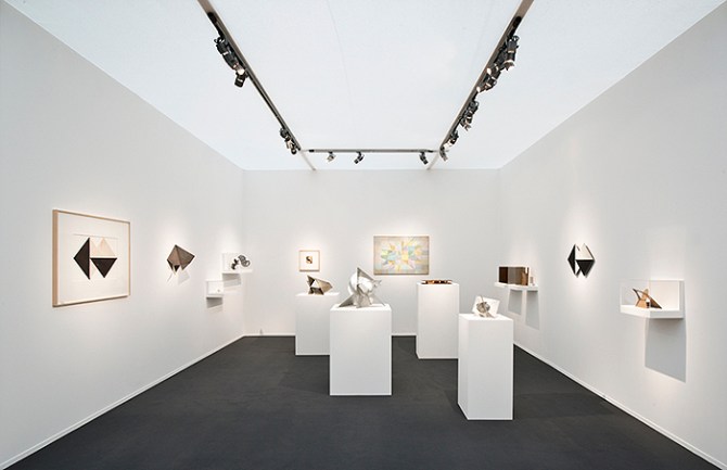 View of Alison Jacques Gallery at Frieze Masters, London, 2013, with work by Lygia Clark. Image courtesy of The World of Lygia Clark Foundation and Alison Jacques Gallery, London. Photo by Michael Brzezinski.
